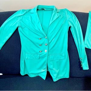 Two piece blazer and skirt set size Large worn once